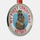 Meine erste Weihnachtsmüde Silbernes Ornament (Rechts)