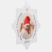 Meine erste Weihnachtsnachtsnachtsnacht Ornament Karte (Rechts)