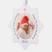 Meine erste Weihnachtsnachtsnachtsnacht Ornament Karte (Linke Ecke)