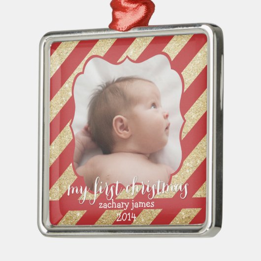 Meine erste Weihnachtsrot-und Ornament Aus Metall (Links)