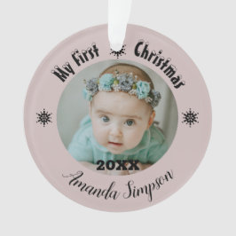 Meine erste Weihnachtsschneeflocke Gerahmte Orname Ornament