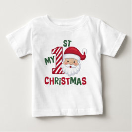 Meine erste Weihnachtstypografie Niedlich Santa Baby T-shirt