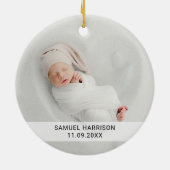 Meine erste Weihnachtszeit als Mutter mit Namen un Keramik Ornament (Hinten)