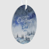 Meine erste Weihnachtszeit als Vater Winterfarbenj Ornament (Vorderseite)