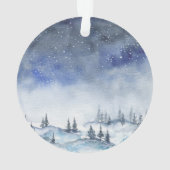 Meine erste Weihnachtszeit als Vater Winterfarbenj Ornament (Rückseite)