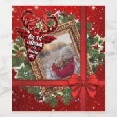 Meine erste Weihnachtszeit mit dem Red Bow Foto au Weinetikett (Einzelnes Label)