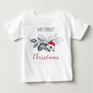 Meine erste Weihnachtszeit Niedliche Pinguin Moder Baby T-shirt