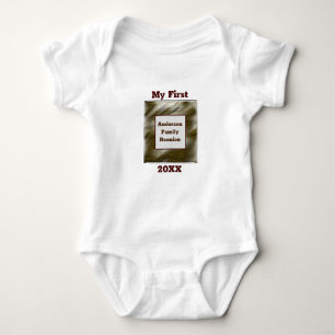 Meine erste Wiedersehen Gold Silver Strip Wiederse Baby Strampler