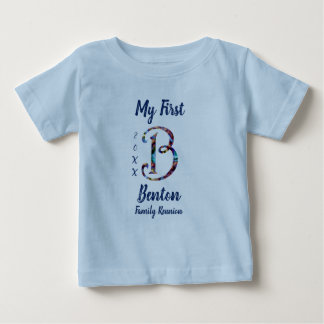 Meine erste Wiedersehen Letter-B-Krawatte-Dye-Mono Baby T-shirt