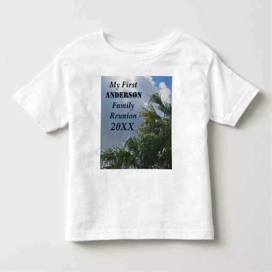 Meine erste Wiedersehen Palm Trees Beach Kleinkind T-shirt (Vorderseite)