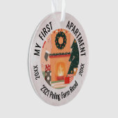 Meine erste Wohnung 2023, benutzerdefinierte Adres Ornament (Vorderseite)