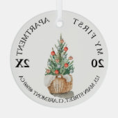 Meine erste Wohnung hält die benutzerdefinierte Ad Ornament Aus Glas (Rückseite)