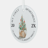 Meine erste Wohnung hält die benutzerdefinierte Ad Ornament Aus Glas (Vorderseite links)