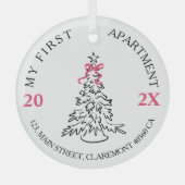 Meine erste Wohnung hält rosa Bug Ornament Aus Glas (Vorderseite)