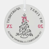 Meine erste Wohnung hält rosa Bug Ornament Aus Glas (Rückseite)