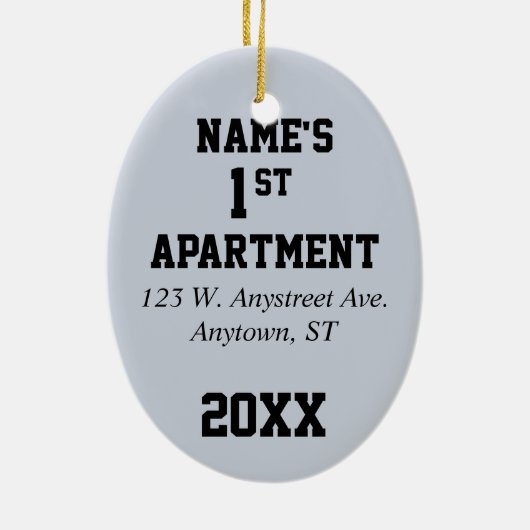 Meine erste Wohnung, Haus oder Eigentumswohnung Keramikornament (Hinten)