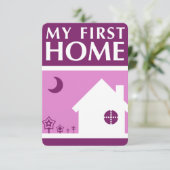 meine erste Zuhause (Mod mauve) Einladung (Stehend Vorderseite)
