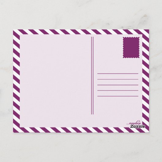 meine erste Zuhause (Mod mauve) Postkarte (Rückseite)
