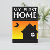 meine erste Zuhause (Mod-Sonnenaufgang) Einladung (Stehend Vorderseite)