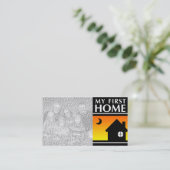 meine erste Zuhause (Mod-Sonnenuntergang) Visitenkarte (Stehend Vorderseite)