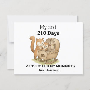 Meine ersten 210 Tage - Personalisiertes Baby Memo Postkarte
