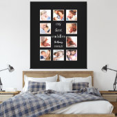 Meine ersten Cuddles 10 Foto Name Newborn Black Leinwanddruck (Insitu (Schlafzimmer))