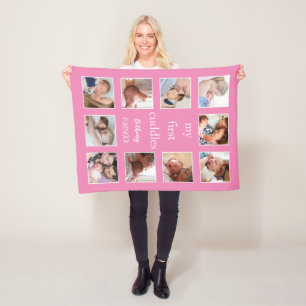 Meine ersten Cuddles nennen 10 Fotos Neugeborene R Fleecedecke