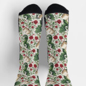 Meine ersten Lieben - Drachen und Bücher Socken (Oben)