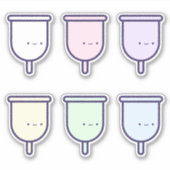 Meine ersten Niedlichen Rainbow Menstruationsups Aufkleber (Vorderseite)