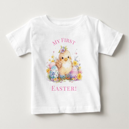 Meine ersten Ostereier Niedlichen Baby-Kick-Ostere Baby T-shirt (Vorderseite)