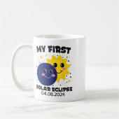 Meine ersten Solar Eclipse Kindermädchen 2024 Sol Kaffeetasse (Links)