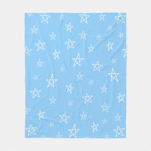 Meine ersten Sterne (Blau) Fleecedecke (Vorderseite)