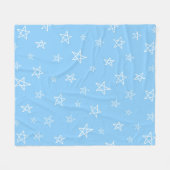 Meine ersten Sterne (Blau) Fleecedecke (Vorderseite (Horizontal))