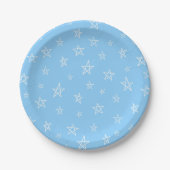 Meine ersten Sterne (Blau) Pappteller (Vorderseite)
