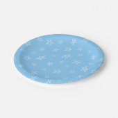 Meine ersten Sterne (Blau) Pappteller (Schrägansicht)