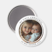 Meine ersten Weihnachten als große Schwester Custo Magnet (Vorderseite/Rückseite)