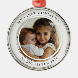 Meine ersten Weihnachten als große Schwester Custo Ornament Aus Metall