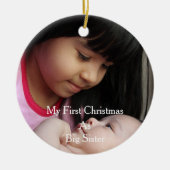 Meine ersten Weihnachten als große Schwester Keramik Ornament (Vorne)