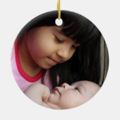 Meine ersten Weihnachten als große Schwester Keramik Ornament (Hinten)