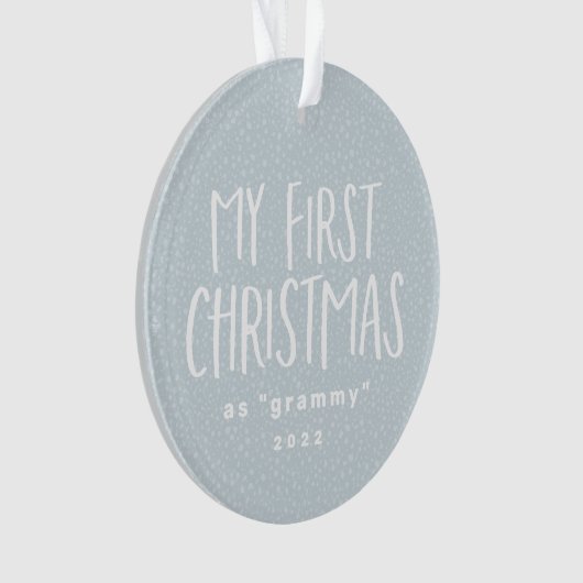 Meine ersten Weihnachten als Großmutter personalis Ornament (Vorderseite)