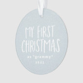 Meine ersten Weihnachten als Großmutter personalis Ornament (Vorderseite)