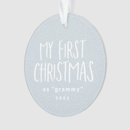 Meine ersten Weihnachten als Großmutter personalis Ornament (Vorderseite)