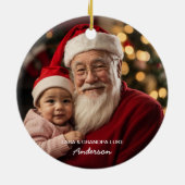 Meine ersten Weihnachten als Großvater-Foto Keramik Ornament (Hinten)