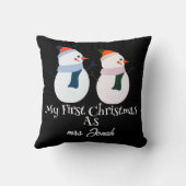 Meine ersten Weihnachten als Herr und Frau Newlywe Kissen (Rückseite)