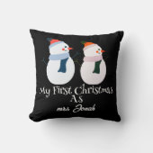 Meine ersten Weihnachten als Herr und Frau Newlywe Kissen (Vorderseite)