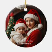 Meine ersten Weihnachten als Mama Foto Keramik Ornament (Hinten)