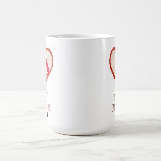 Meine ersten Weihnachten als Mama Liebe Herz Baby Kaffeetasse (Mittel)