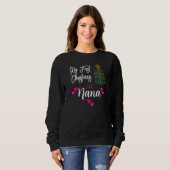 Meine ersten Weihnachten als Nana Pink Hörnchen Ba Sweatshirt (Vorne ganz)