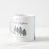 Meine ersten Weihnachten als Onkel Foto Pine Trees Kaffeetasse (Vorderseite Links)