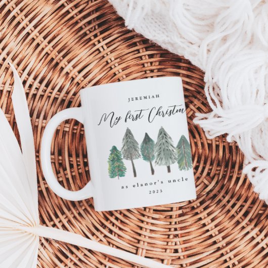 Meine ersten Weihnachten als Onkel Foto Pine Trees Kaffeetasse
